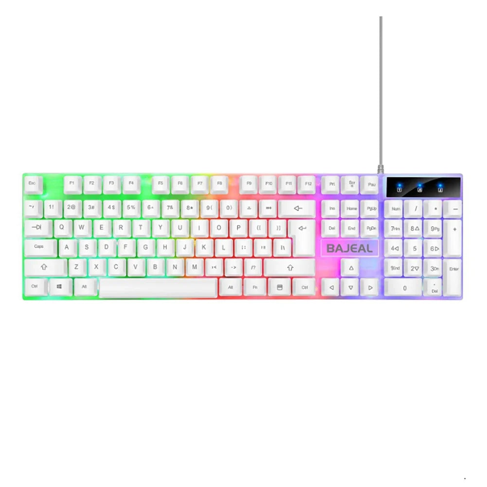 Zestaw klawiatury i myszy RGB, przewodowy/bezwprzewodowy, podświetlana, do PC/laptopa