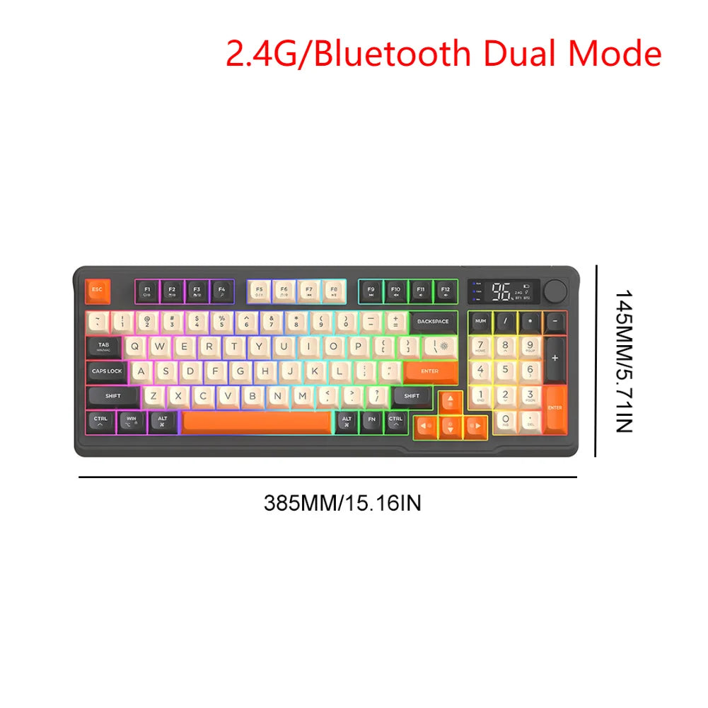 Zestaw klawiatury i myszy RGB, przewodowy/bezwprzewodowy, podświetlana, do PC/laptopa
