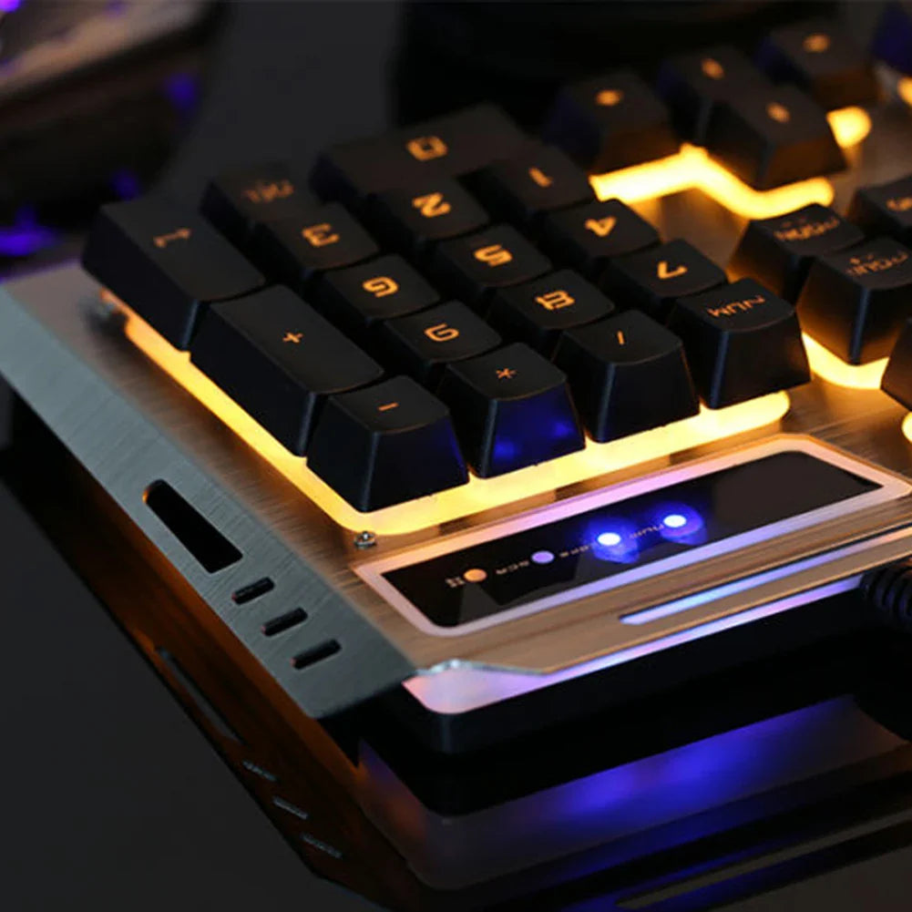 Zestaw klawiatury i myszy RGB, przewodowy/bezwprzewodowy, podświetlana, do PC/laptopa