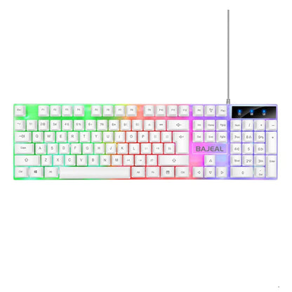 Zestaw klawiatury i myszy RGB, przewodowy/bezwprzewodowy, podświetlana, do PC/laptopa