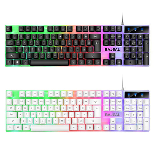 Klawiatura USB przewodowa, 98 klawiszy, RGB, do gier, do komputera/laptopa