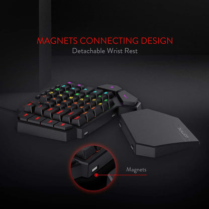 Klawiatura Redragon K585, przewodowa, mechaniczna, RGB, 42 klawisze, z podpórką na nadgarstek